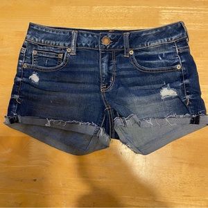 American Eagle Super Stretch Dark Wash Denim Shorts